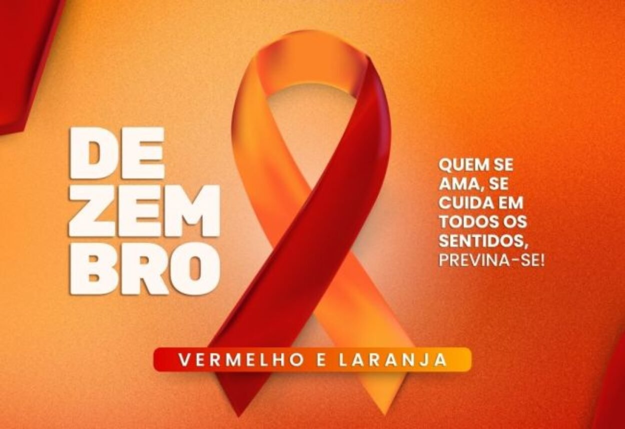 Dezembro laranja e vermelho