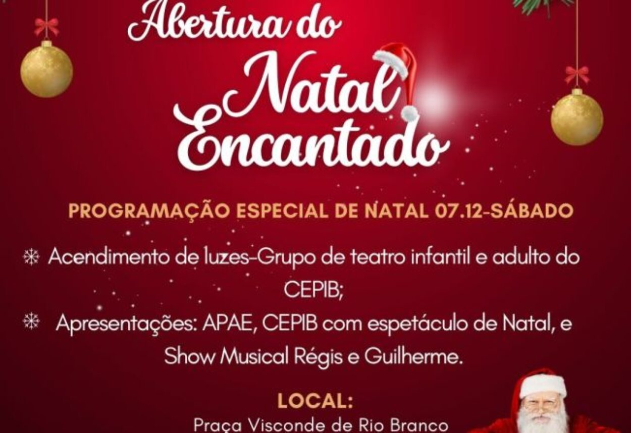 Amanhã tem abertura do Natal Encantado 2024
