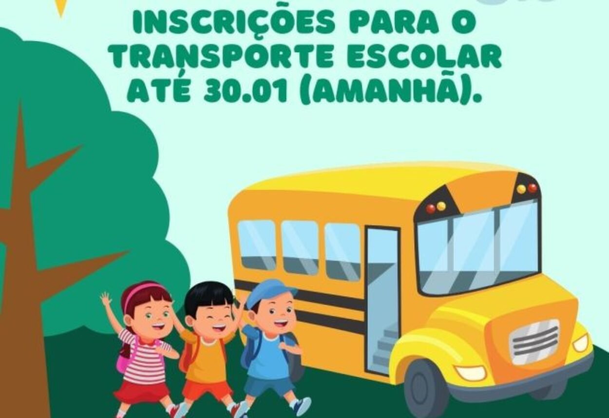 Inscrições para o transporte escolar encerram amanhã