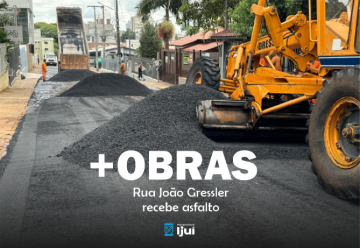 Rua João Gressler recebe asfalto