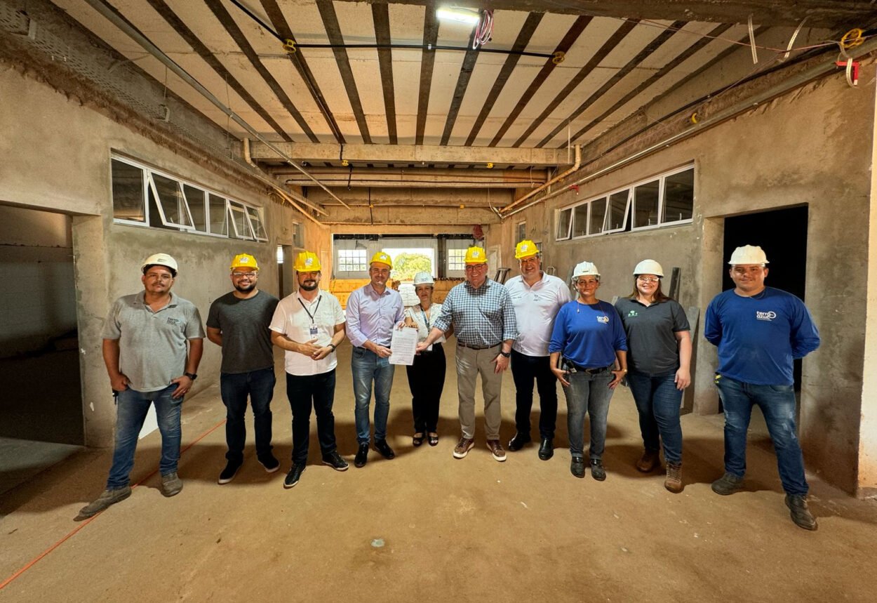 Prefeito Andrei Cossetin visita obras do novo Sest/Senat em Ijuí