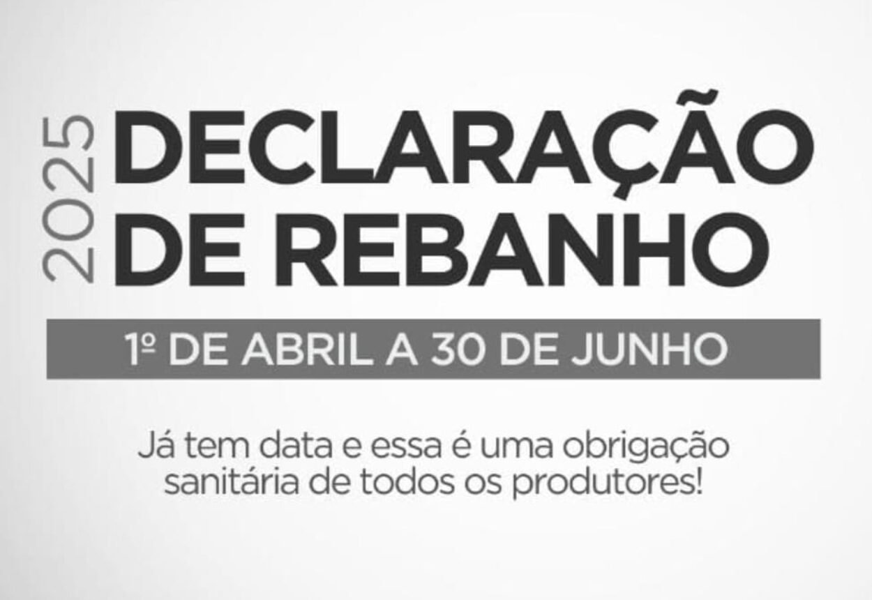 Recadastramento Anual do Rebanho deverá ser feito a partir de abril Recadastramento Anual do Rebanho deverá ser feito a partir de abril