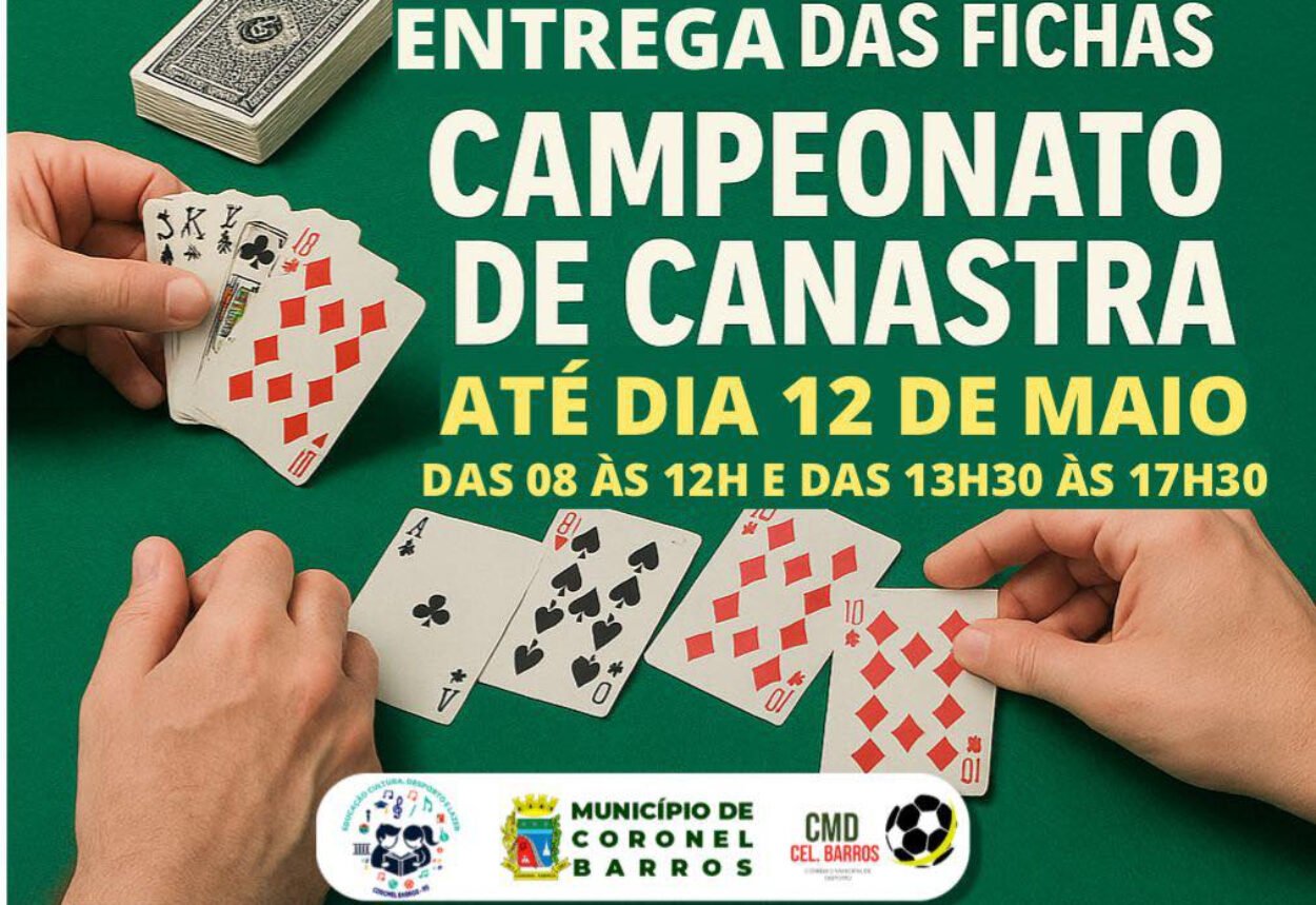 Atenção, participantes do Campeonato Municipal de Canastra! Atenção, participantes do Campeonato Municipal de Canastra!