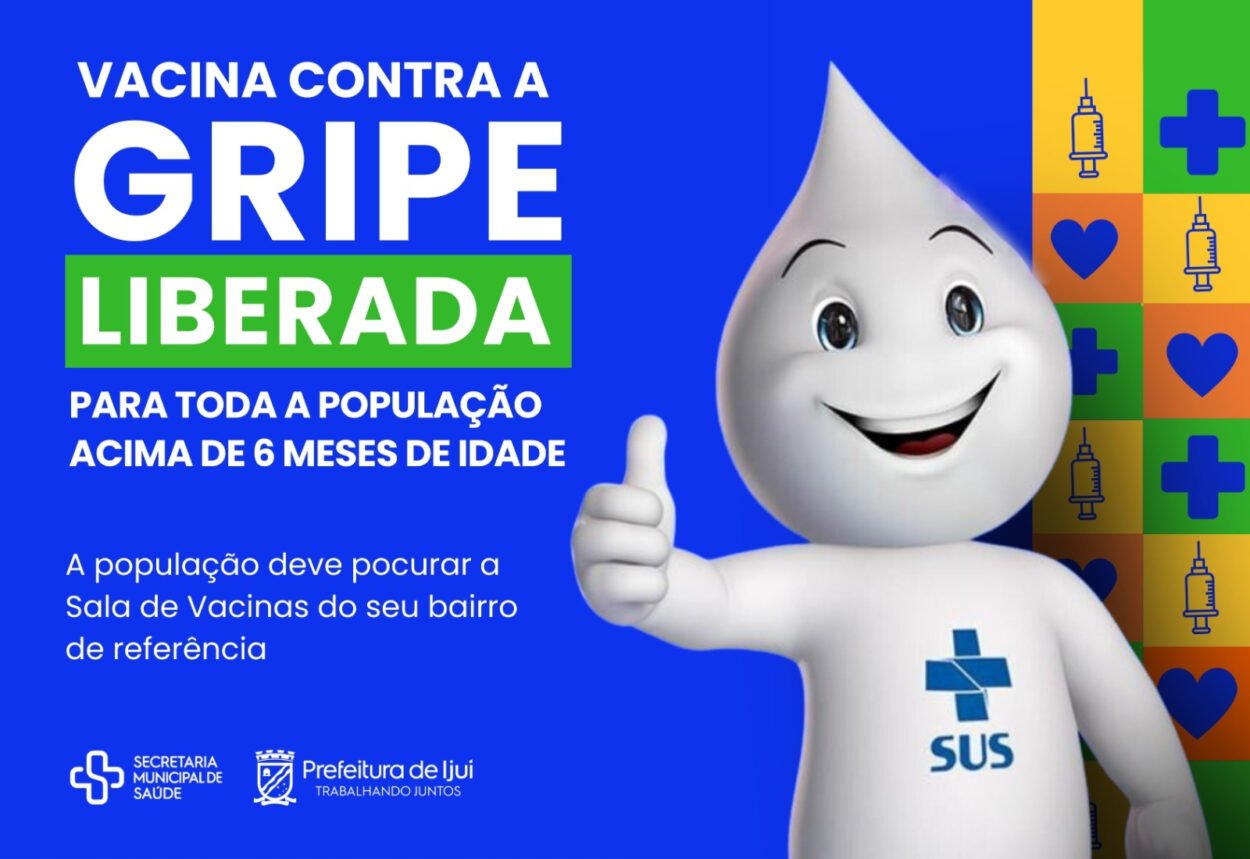 Vacinação para Gripe está disponível para toda população