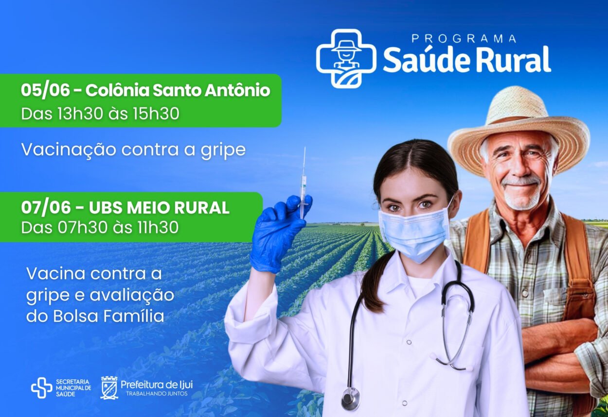Programa Saúde Rural estará na Colônia Santo Antônio nesta quinta-feira, 5