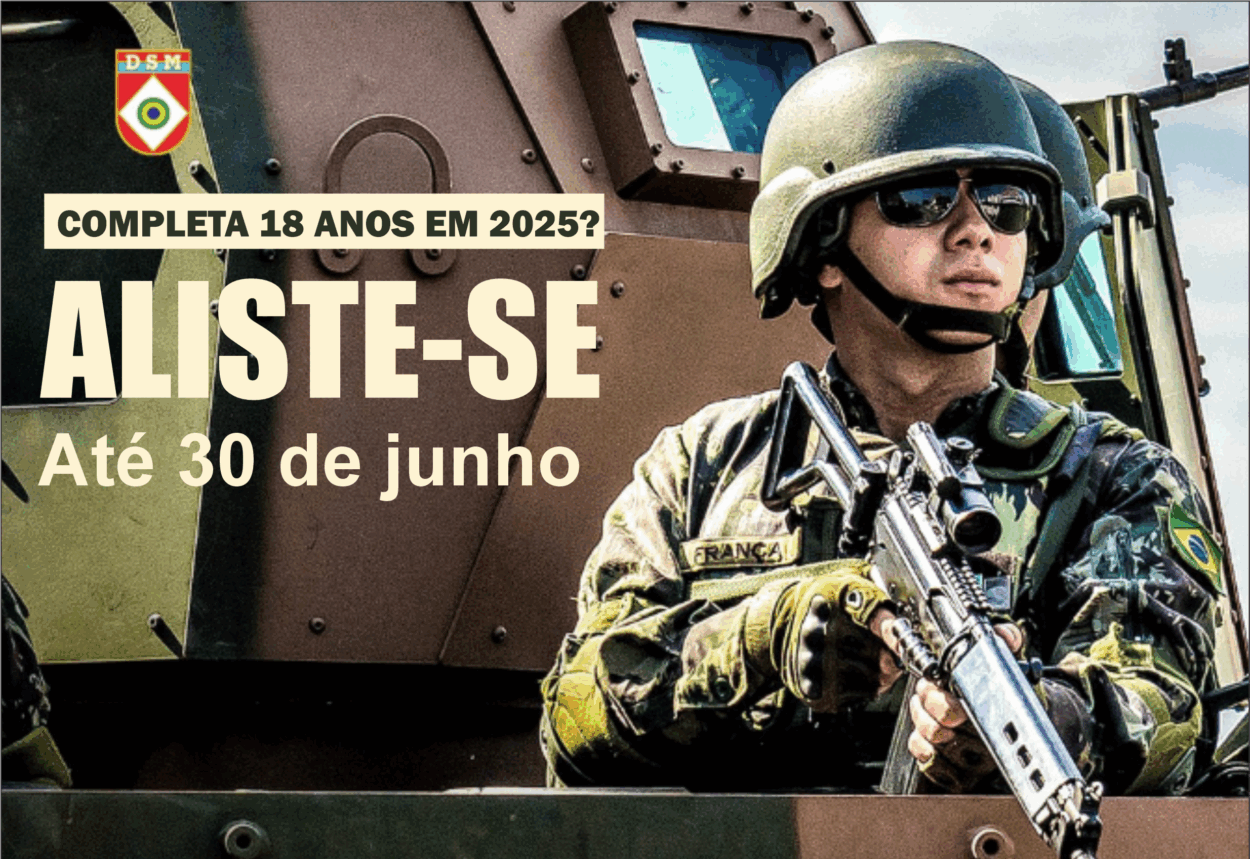 Prazo de alistamento militar encerra dia 30 Prazo de alistamento militar encerra dia 30
