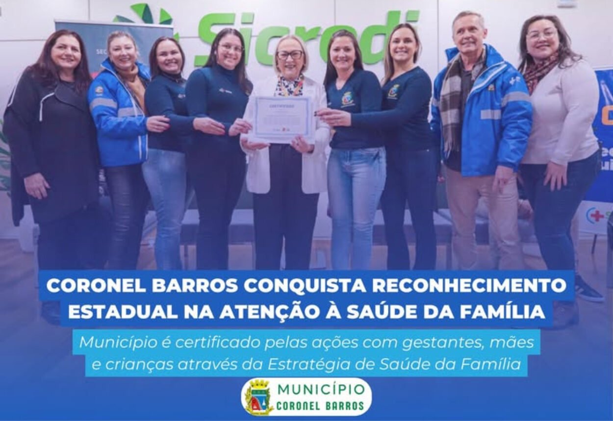 Coronel Barros recebe certificação estadual por ações voltadas à saúde da gestante e da criança